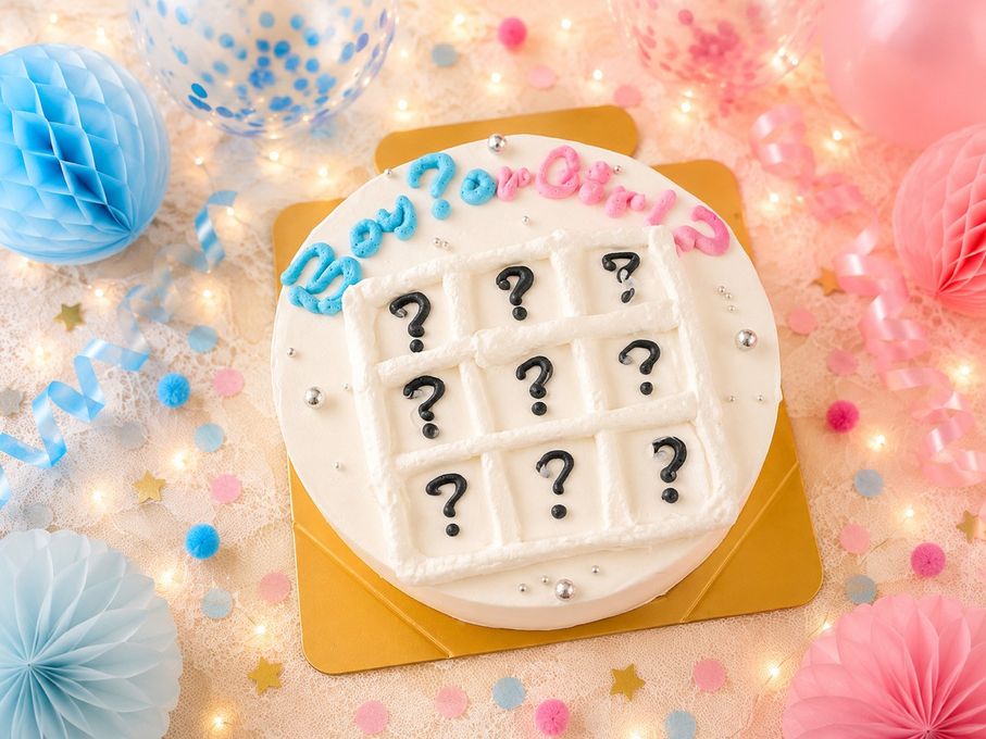 ケーキでスクラッチ！ジェンダーリビールセンイルケーキ Boy？or Girl？ 3号 1