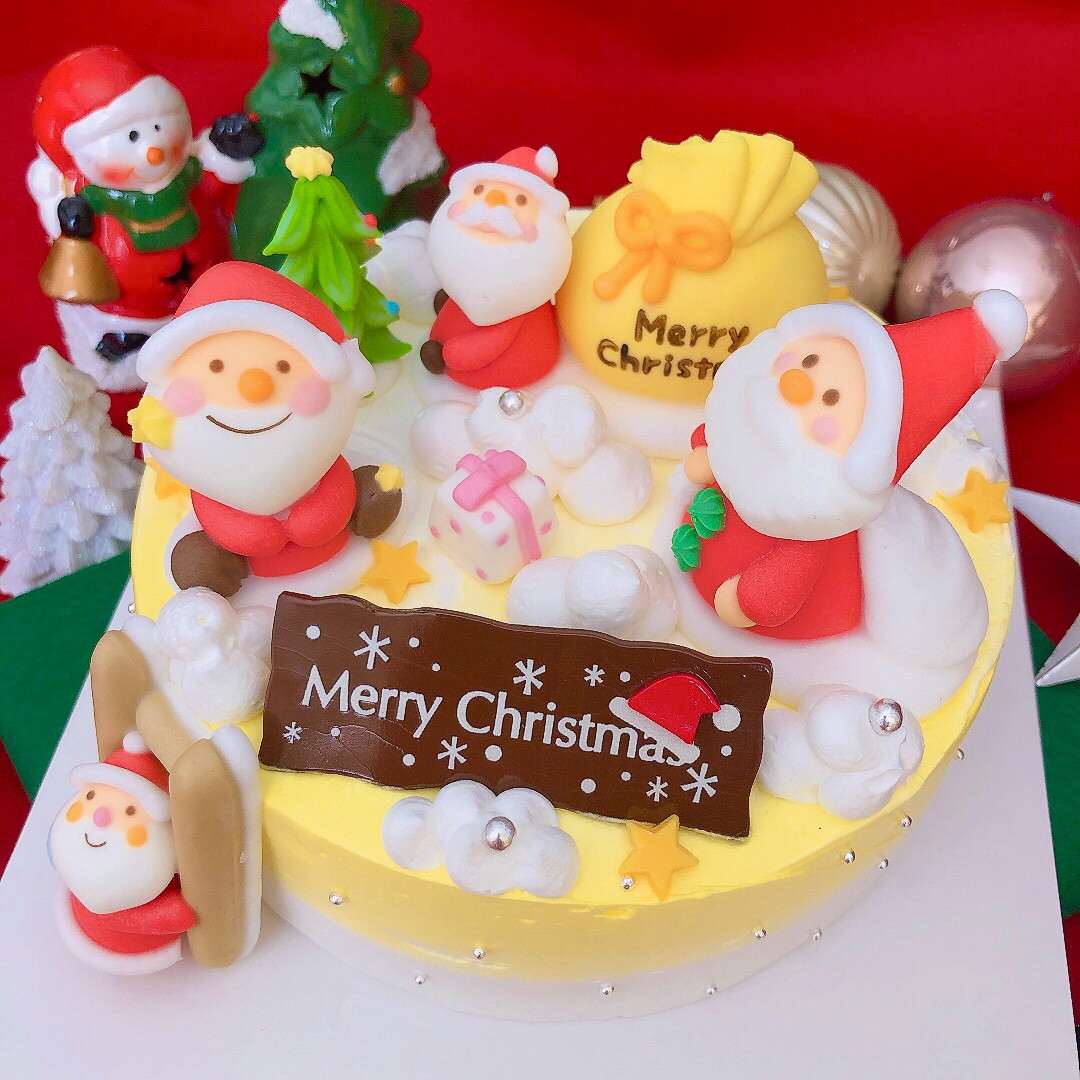 サンタさんの大忙しクリスマスパーティケーキ 4号 クリスマス2024（decolne） | Cake.jp