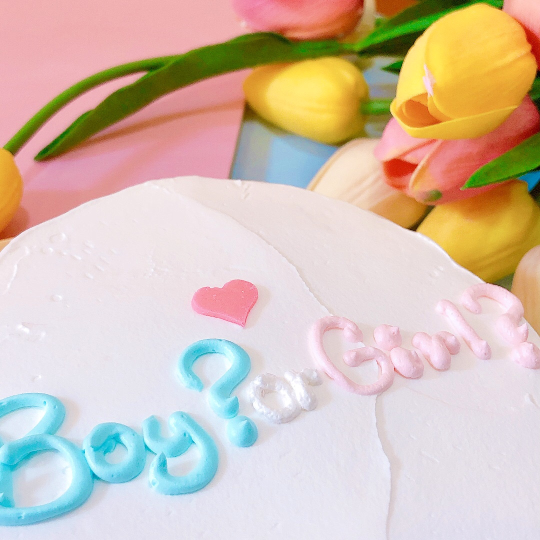 カラー選択♡ジェンダーリビールセンイルケーキ Boy？or Girl？ 4号