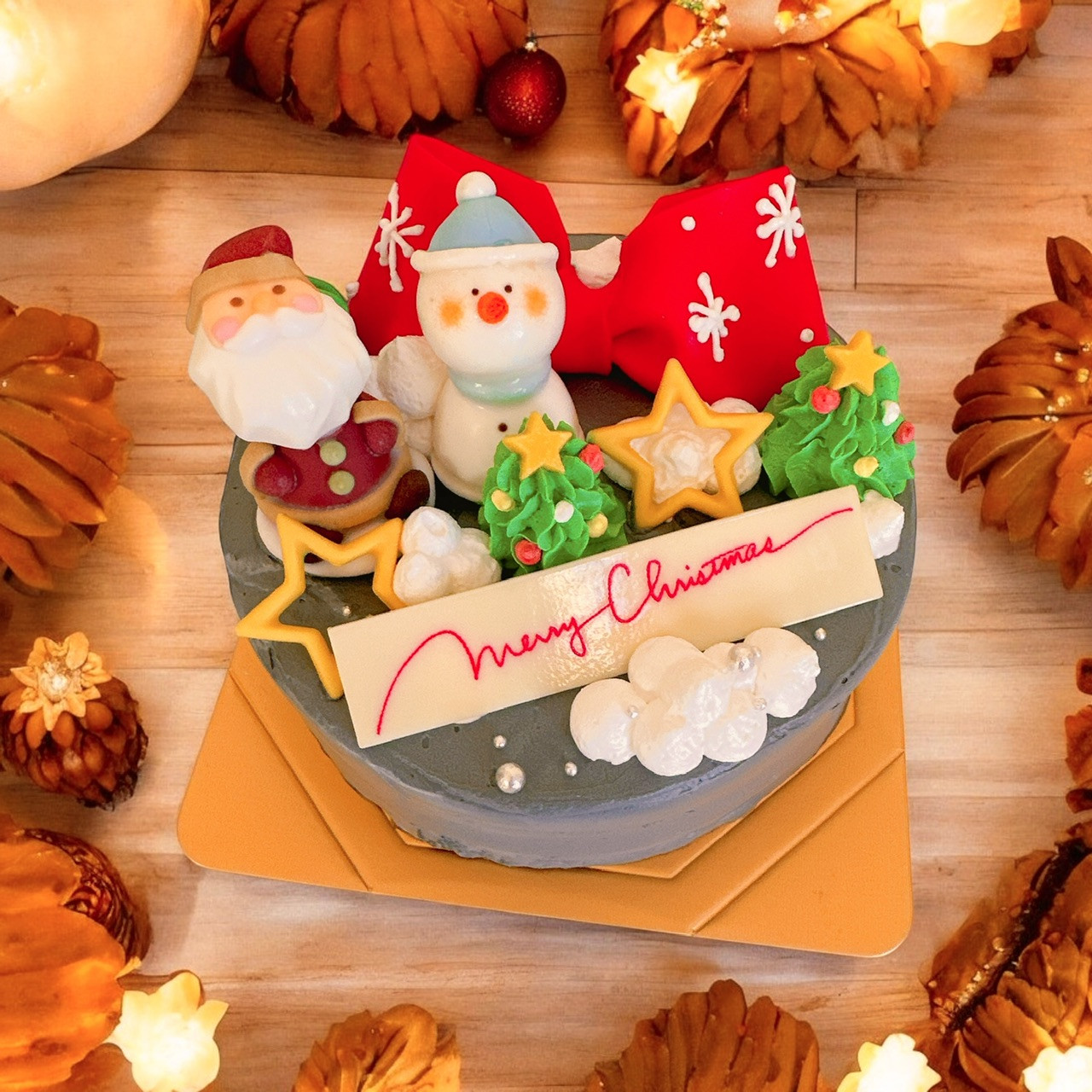 サンタのサインケーキ 5号 クリスマス2025（decolne） | Cake.jp