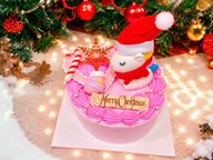 ユニコーンサンタピンクケーキ 4号 クリスマス2026 1