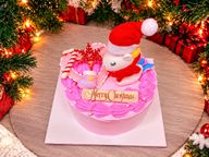 ユニコーンサンタピンクケーキ 4号 クリスマス2026 3