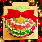 クリスマスツリーにサンタが必死にえっほっえっほケーキ 5号&3号 クリスマス2025 4