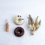 【gmgm】スワッグセット -ブルーム-（リースフィナンシェ2個・ミニスワッグ・お花のマグネット） 1