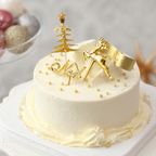 クリスマスケーキ「Noel」ゴールド 4号  ショートケーキ 2