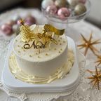 クリスマスケーキ「Noel」ゴールド 4号  ショートケーキ 4