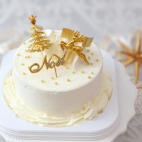 クリスマスケーキ「Noel」ゴールド 4号  ショートケーキ