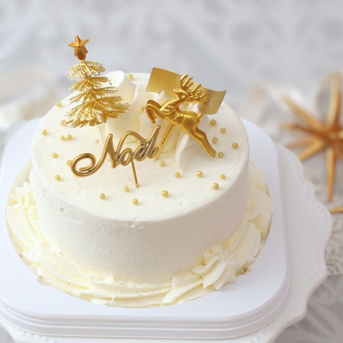 クリスマスケーキ「Noel」ゴールド 4号 ショートケーキ