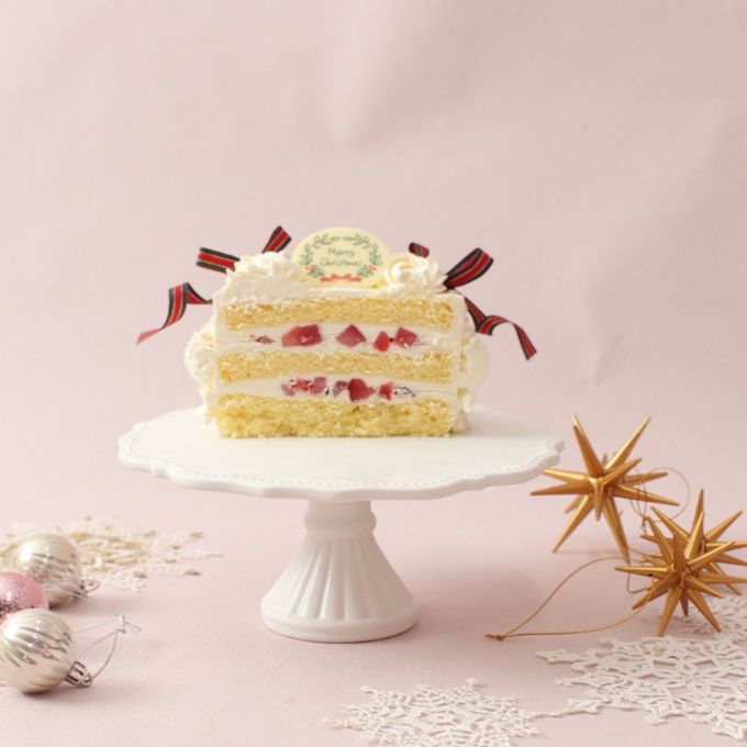 クリスマスリボンケーキ  イチゴのケーキ クリスマス2025 6