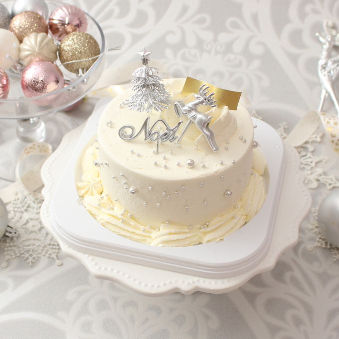 クリスマスケーキ「Noel」シルバー 4号  ショートケーキ クリスマス2025 2