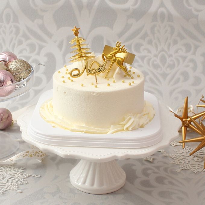 クリスマスケーキ「Noel」ゴールド 4号  ショートケーキ 3