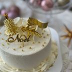 クリスマスケーキ「Noel」ゴールド 4号  ショートケーキ 5