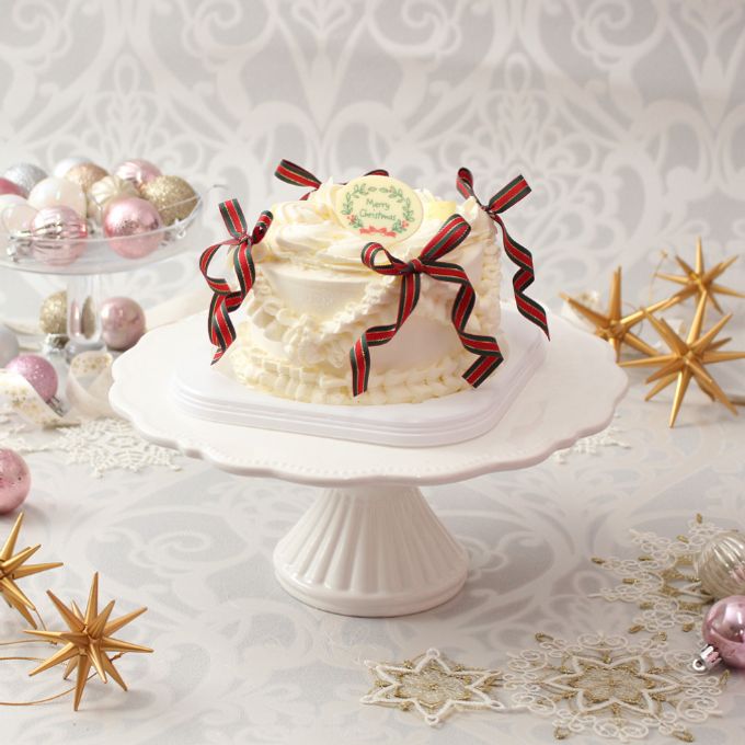 クリスマスリボンケーキ  イチゴのケーキ クリスマス2025 3