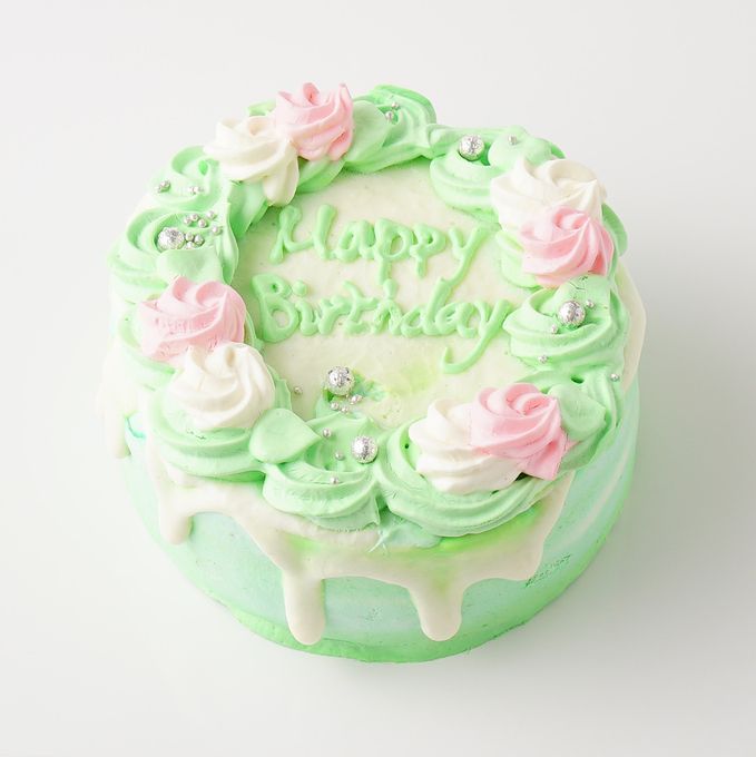 【選べる7色】北海道産の乳製品使用！ お花×ドリップのセンイルケーキ（韓国ケーキ）5号 5