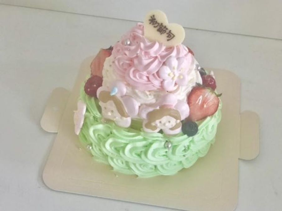 豪華3段ケーキ ひな祭りケーキ 5号  1