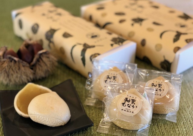 【日向利久庵】和栗白餡がたっぷり！栗菓子専門店が作る 和栗もなか ５個入り 3