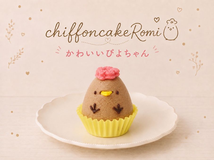 かわいい ぴよちゃんシフォン（プレーン3,チョコ1,バナナ1） 5個入 3