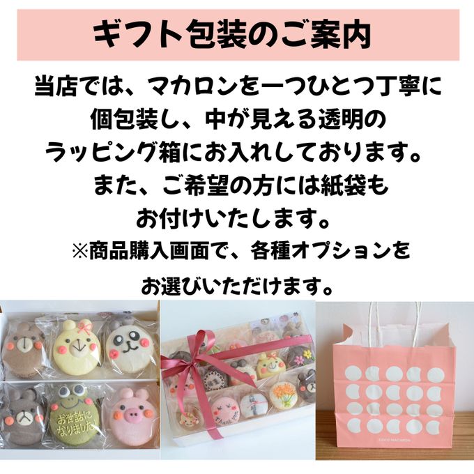 結婚内祝ギフト 熨斗マカロン/メッセージ 手描きイラスト入りマカロン 15個入り 9