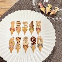 《犬用／常温便用》飾って楽しい♪数字のクッキーピック