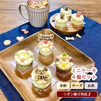 《犬用》あれこれ選べる★わんこのミニケーキ4個セット
