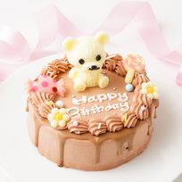 たらりんチョコのくまちゃんセンイルケーキ 4号 チョコ味