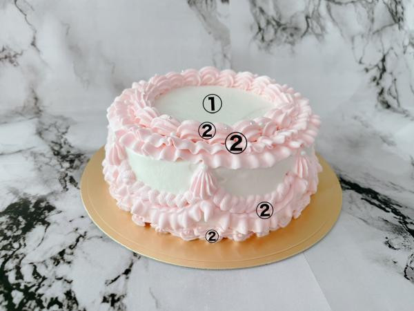 ティアラケーキ（色の変更可） 4号（La vie en Rose） | Cake.jp