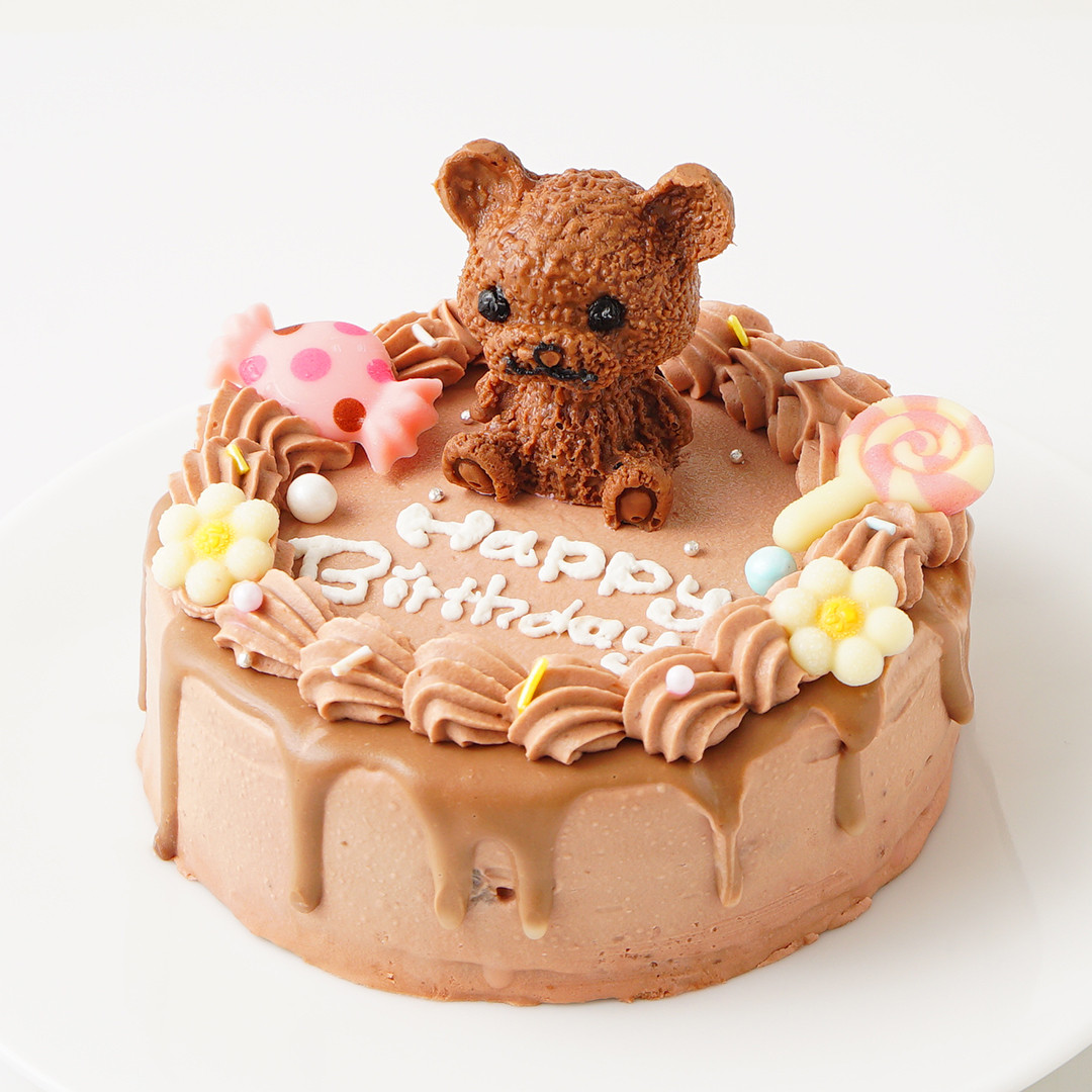 たらりんチョコのくまちゃんセンイルケーキ 5号 チョコ味（La