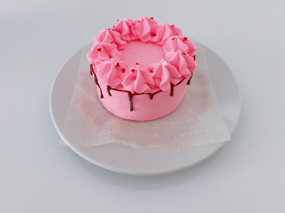 くまちゃんラヴハートケーキ（色の変更可能） ランチボックス入り 4
