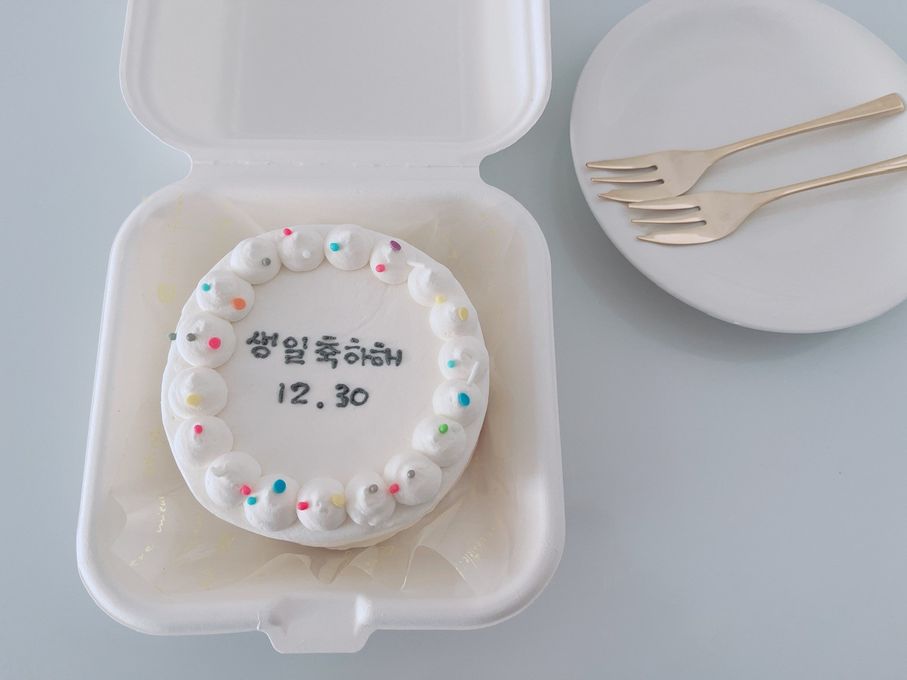 シンプルセンイルケーキ（色の変更可能） ランチボックス入り  2