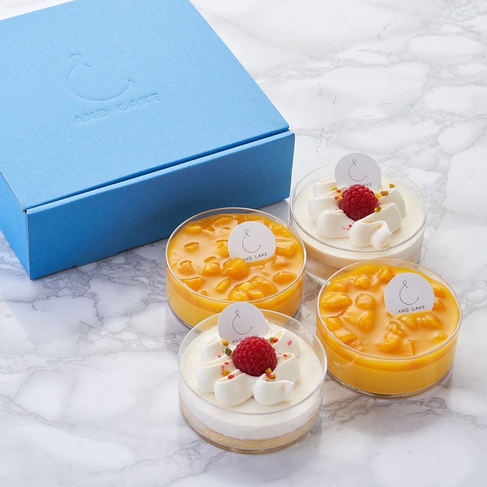 【AND CAKE】ショートケーキ&マンゴープリン 4P 1
