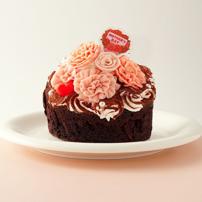 【想いを込めて、花束のケーキを】ローズフラワーガトーショコラ4号《Cake.jp限定》 4