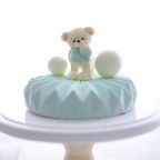 キラキラくまさんケーキ【お誕生日/ベビーシャワー/スマッシュケーキ/七五三/お祝いケーキに…】blue 3