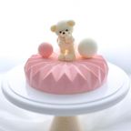 キラキラくまさんケーキ【お誕生日/ベビーシャワー/スマッシュケーキ/七五三/お祝いケーキに…】pink 3