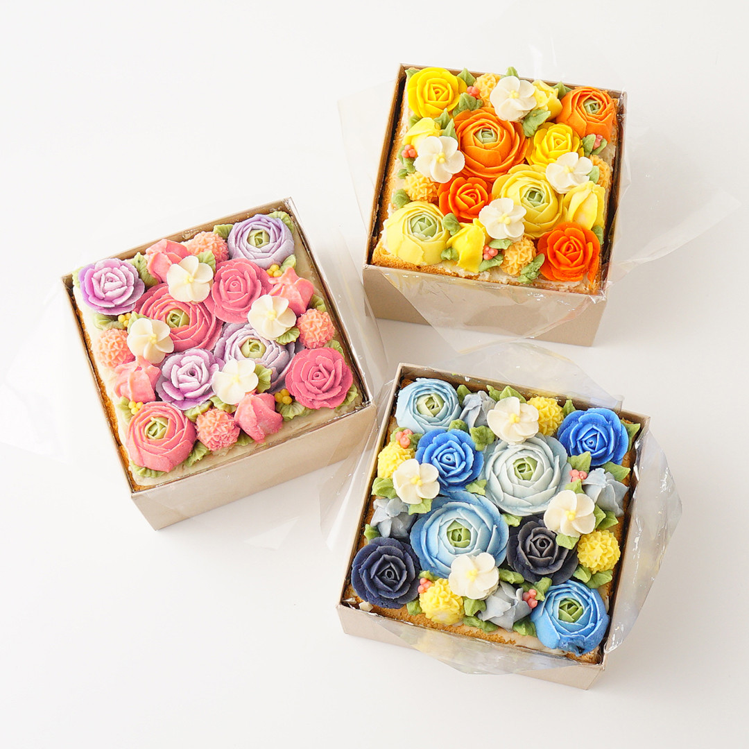フラワーボックスケーキ定型（あんクリーム）（華水月