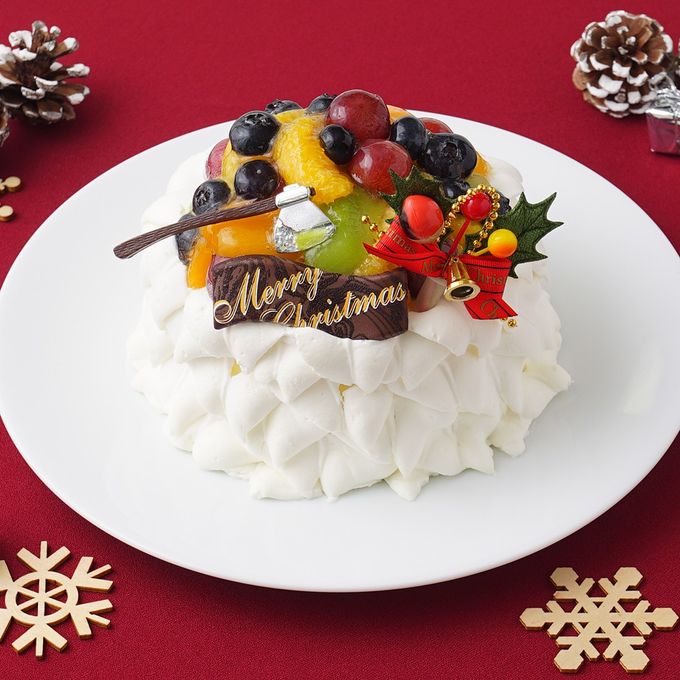 フルーツ超盛り デコレーションケーキ 4号 クリスマス2023 1