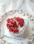 フラワーケーキ lovely rose レッド 6号 18cm  2