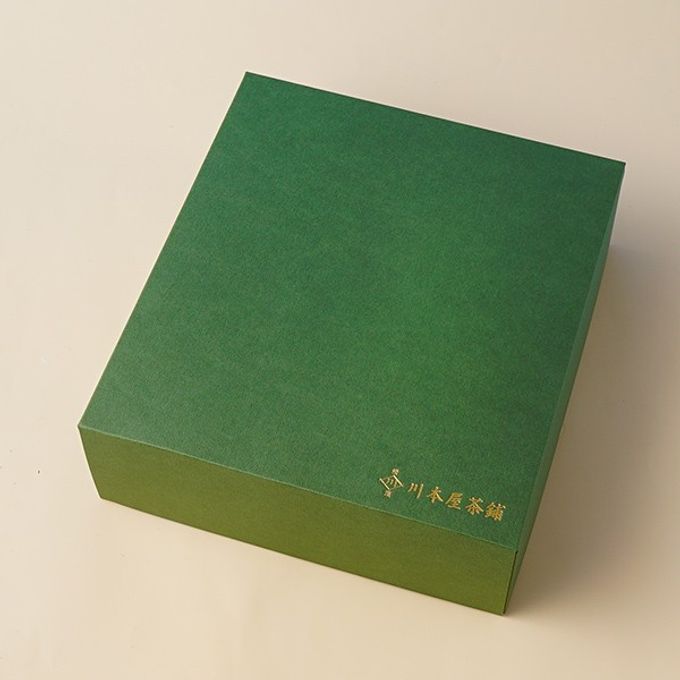 備長炭火入れ静岡茶とパウンド5個セット （青色茶缶・紺風呂敷）  7