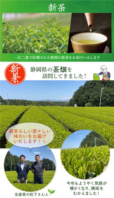 竹かご入り高級静岡茶2種セット 100g×2缶 新茶 風呂敷包み 高級和染め茶缶  3