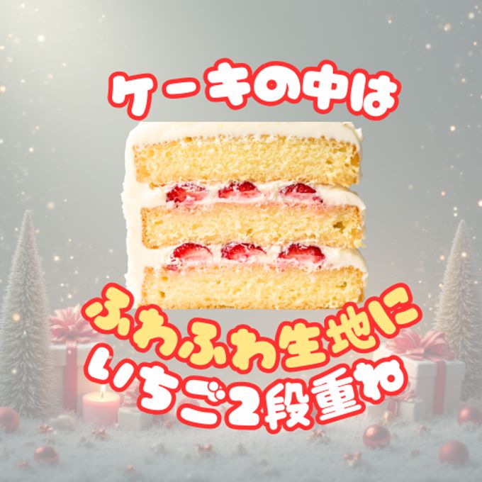 リボン クリスマスケーキ 2025 3