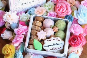 選べるメッセージ！お祝い・内祝いに☆桜のクッキー缶（S） 母の日のギフト・プレゼント2025