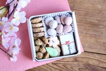 選べるメッセージ！お祝い・内祝いに☆桜のクッキー缶（S）  1