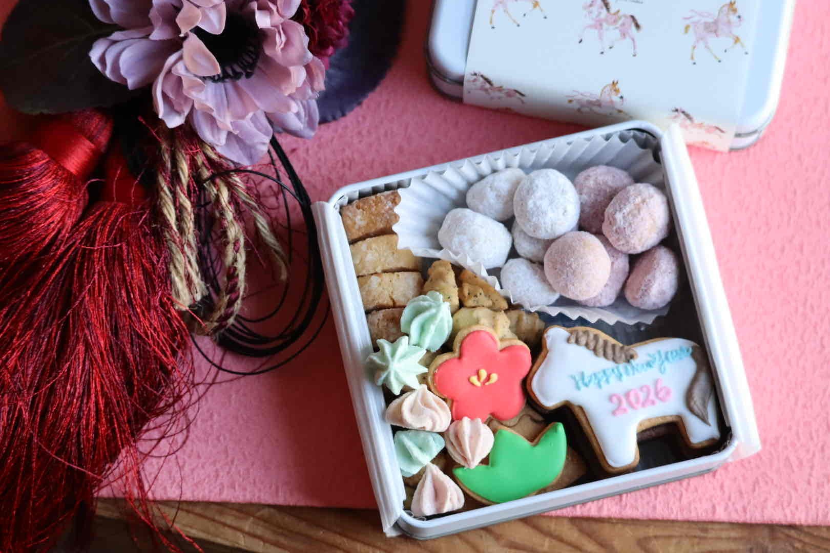 2026お年賀に☆お正月のクッキー缶（cookie&cake JINJUR） | Cake.jp