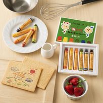 《チャリティーサンタ会員様特別価格》【サクラクレパスコラボ】クレヨン風チョコレート＆お絵描きサブレセット