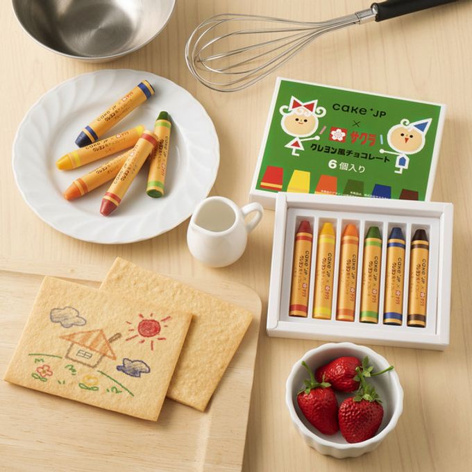 《チャリティーサンタ会員様特別価格》【サクラクレパスコラボ】クレヨン風チョコレート＆お絵描きサブレセット 1