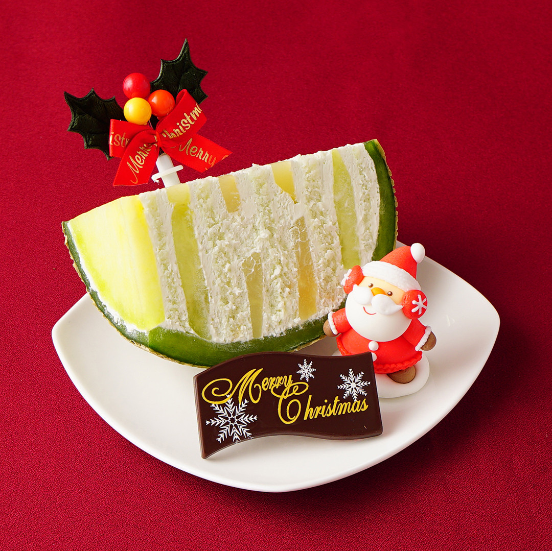 まるごと！ホワイトクリスマスメロンケーキ(洋梨×メロン)  5