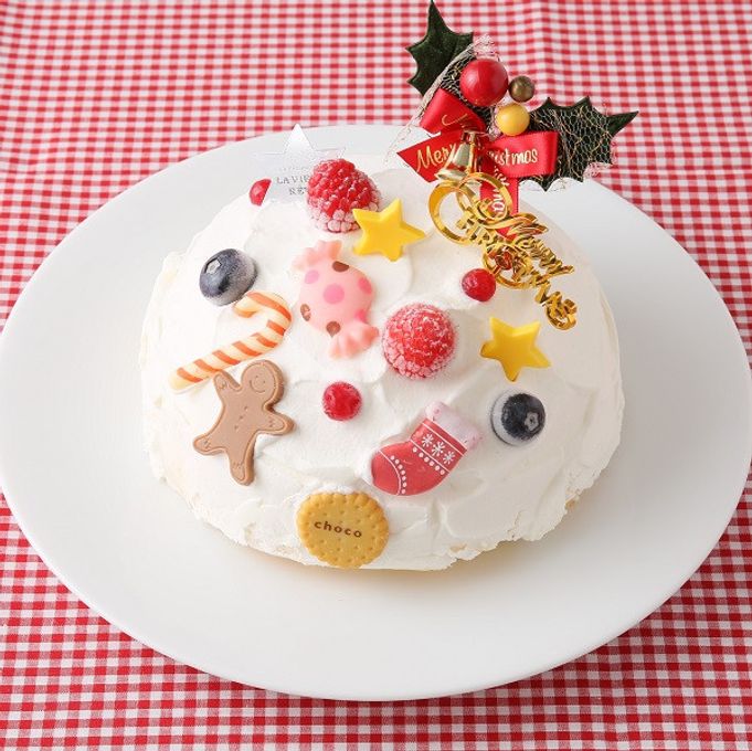 【パティスリーラヴィアンレーヴ】みんなで飾ろう！クリスマスレアチーズケーキ 4号 2