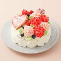 【都内の人気店・パティスリーラヴィアンレーヴ】母の日 カーネーションショートケーキ 4号 《Cake.jp限定》 