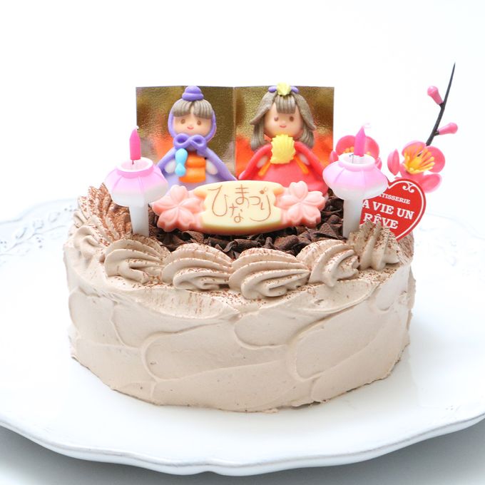 【都内の人気店・パティスリーラヴィアンレーヴ】ひな祭りチョコレートケーキ4号 2