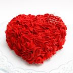 【都内の人気店・パティスリーラヴィアンレーヴ】ハートのレッドローズブーケケーキ4号 母の日2026 4