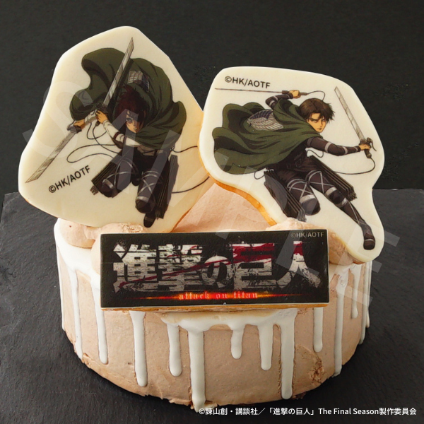 TVアニメ『進撃の巨人』カスタムチョコレートケーキ（リヴァイ・ハンジ）【限定スタンド缶バッジ付】 1